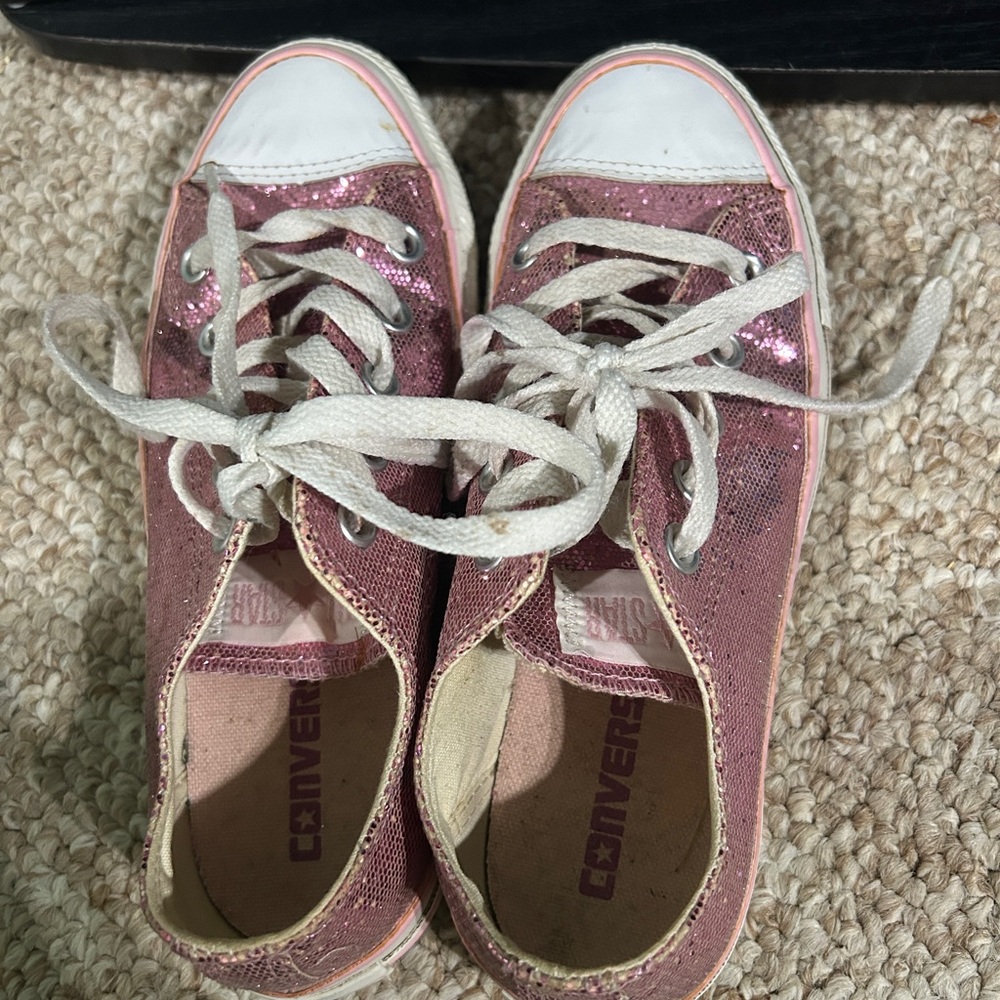 Pink Sparkly Converse - Picture 2 of 4